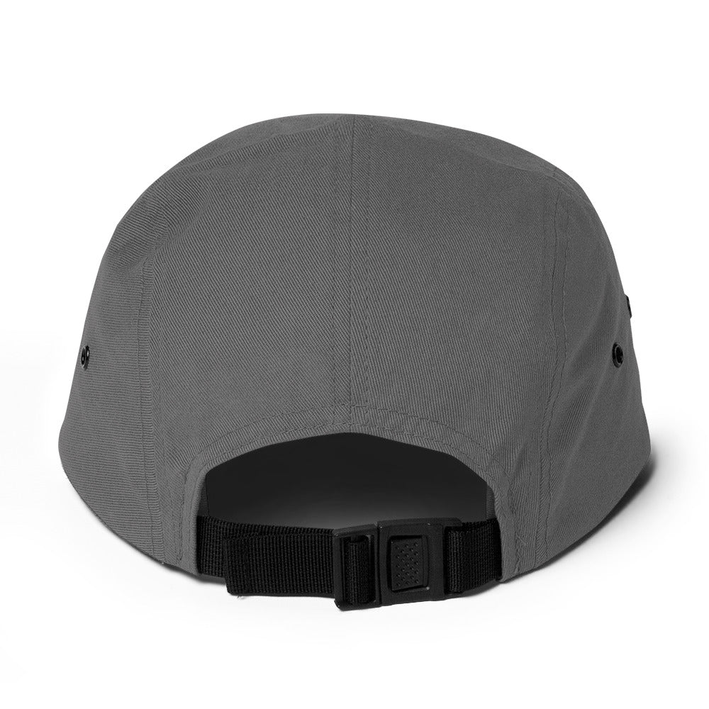 SQAWK Hibiscus grey 5 panel hat back