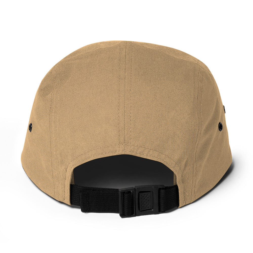 SQAWK Hibiscus tan 5 panel hat back
