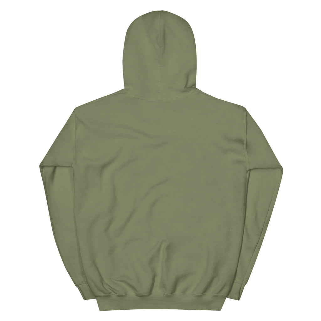 olive green hoodie back