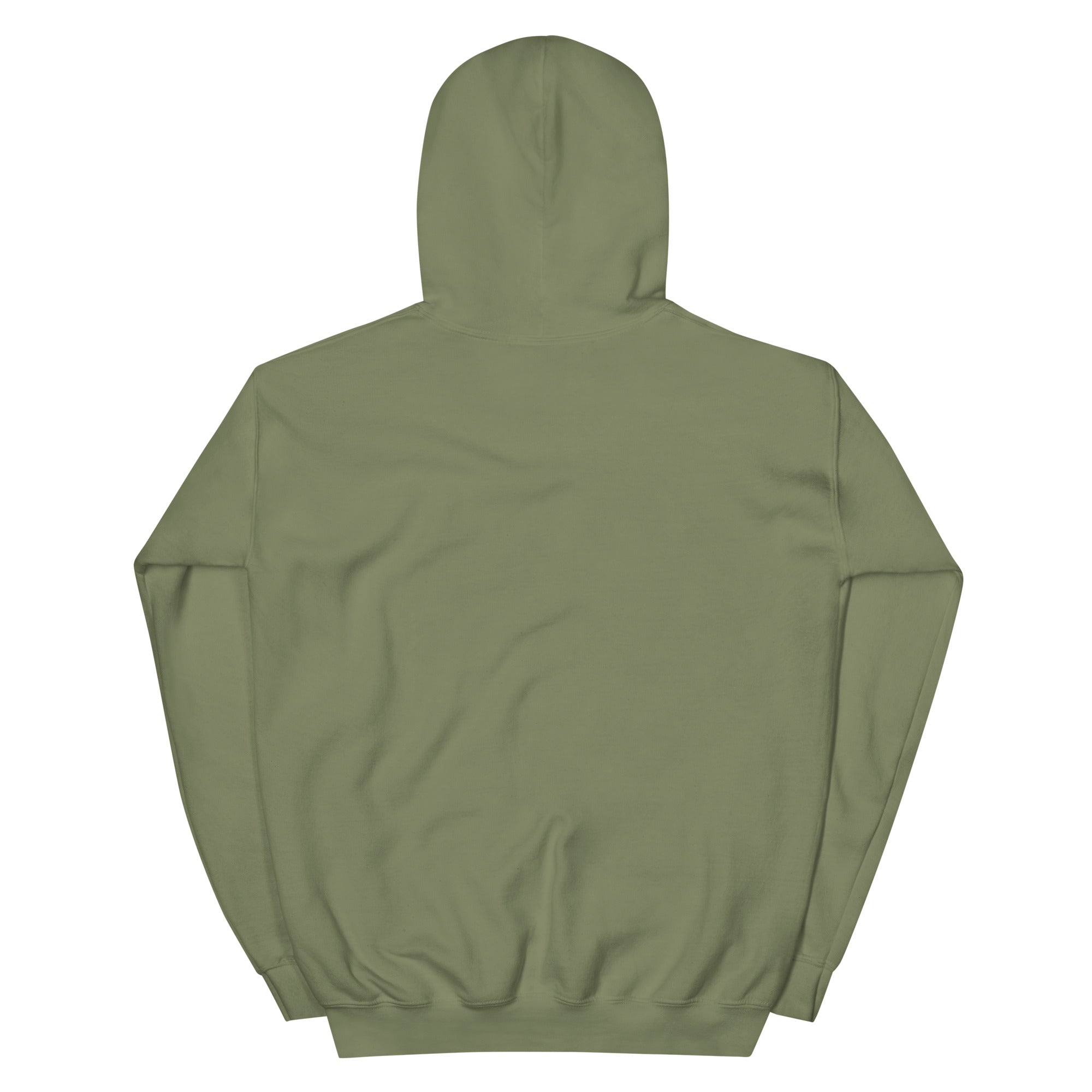 olive green hoodie back