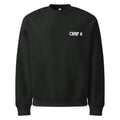 Black SQAWK crew neck with white chair 8 logo on front
