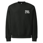 Black SQAWK crew neck with white stagecoach logo on front